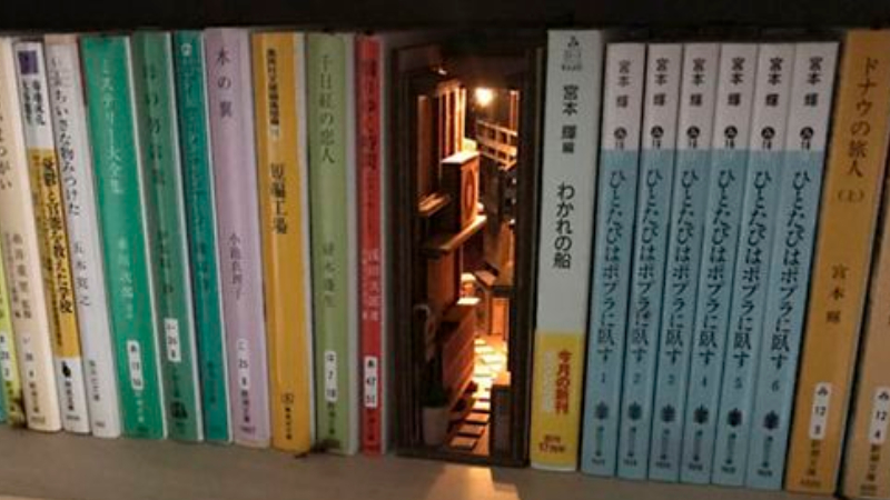 Japonés creó sujeta libros que parecen «mini puertas» a otro mundo (FOTOS)