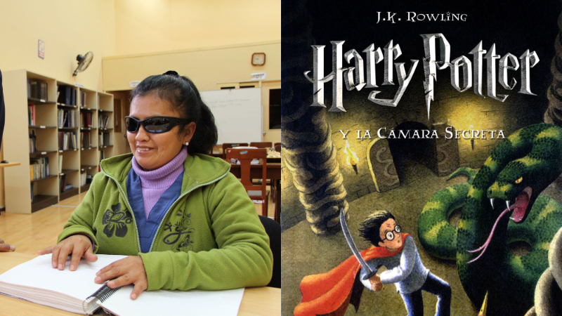 La Biblioteca Nacional del Perú imprime libro de Harry Potter en braille a pedido de persona con discapacidad visual